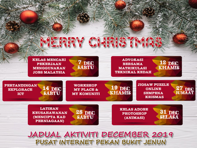 Jadual Aktiviti Dec 2019 2